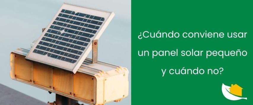 ¿Cuánto genera un panel solar pequeño?