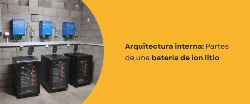 ¿Cuáles son las partes de una batería de iones de litio?