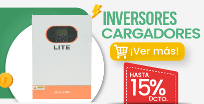 Panel JA SOLAR hasta con el 6% de descuento Inversores cargadores hasta con el 15% de descuento