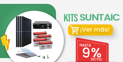 Inversores Cargadores hasta con el 15% de descuento Kits Suntaic hasta con el 9% de descuento